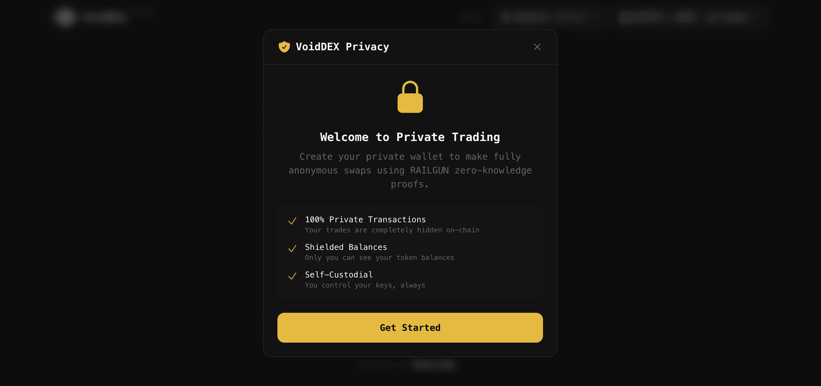 Create Private Wallet